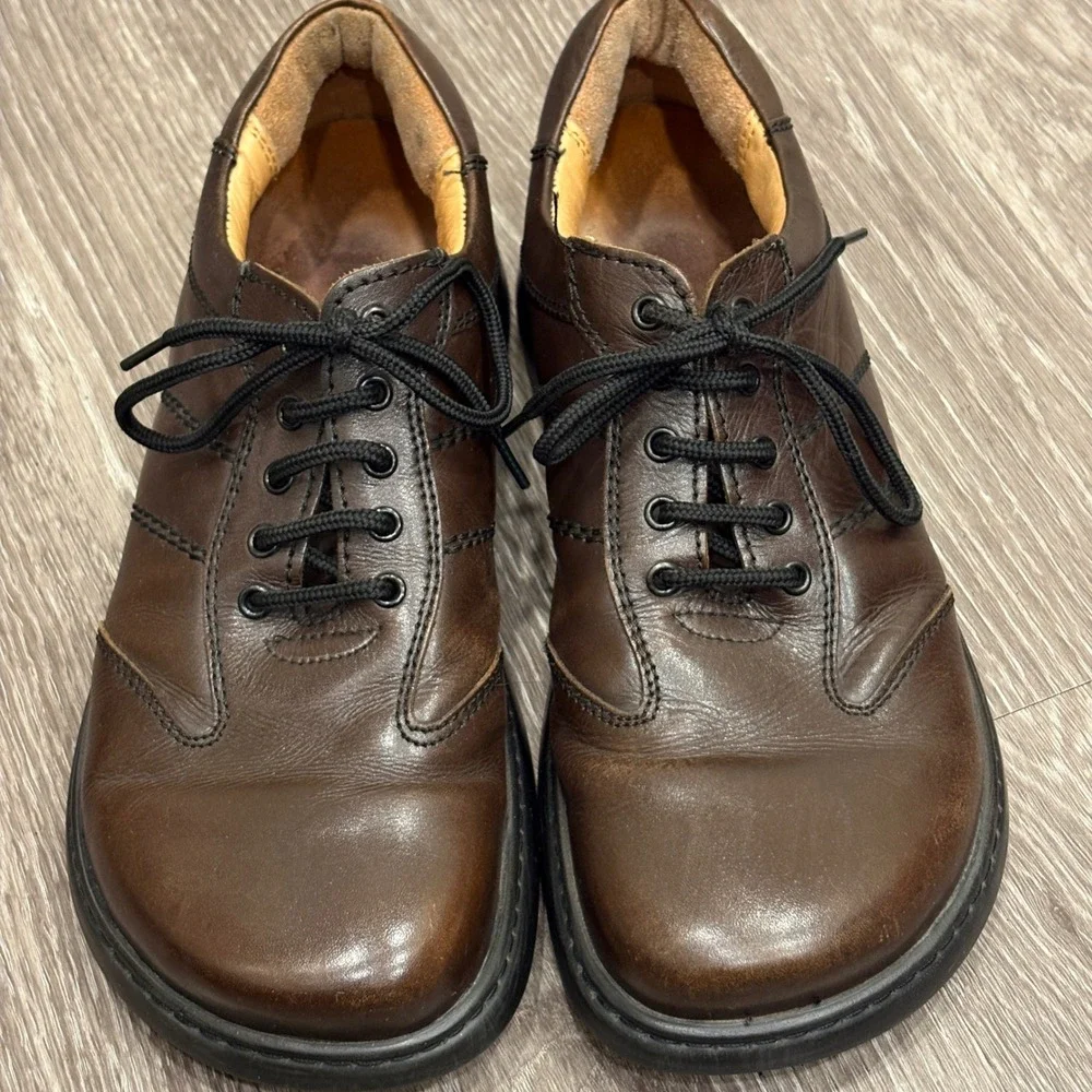Betula by Birkenstock Mens Brown Leather Lace Up Oxford Shoes 10-10.5 Gorpcore